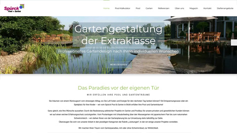 Ein Screenshot von der Webseite des Spürck Projekts